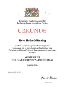 Meisterpreis Heiko Münzing